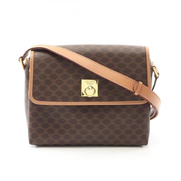 CELINE Brown Leather Shoulder Bag - Picture 1 of 11